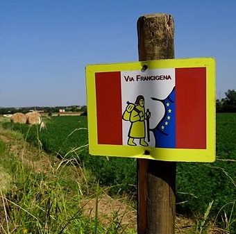 Via Francigena BBSolis cartello vicino a Cella